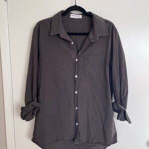 Men's Casual Button-Down Shirt - Charcoal